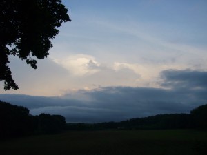 Das Gewitter zieht ab. 21. Mai 2009.