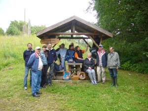 Fototermin zum Abschluß unserer Wanderung durch die Biendorfer Tannen am 11. Juli 2009.