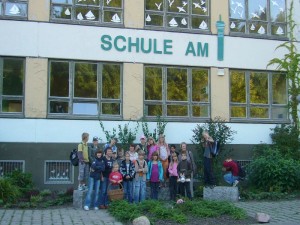 Treff zur Pilaexkursion an der schweriner Schule am Fernsehturm am 09.09.2009.