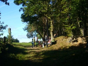 Und nun ist hier am Waldrand Pause und Aufwärmen in der Sonne angesagt