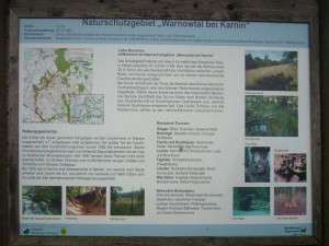 auf der Informationstafel ist ein wenig Hintergrundwissen zum Naturschutzgebiet Warnowtal